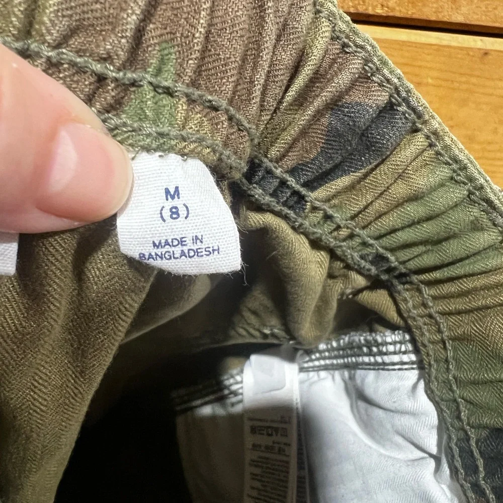 GAP Kids Camo Carpenter Pants Double Knee Size M (8) Adjustable Waist